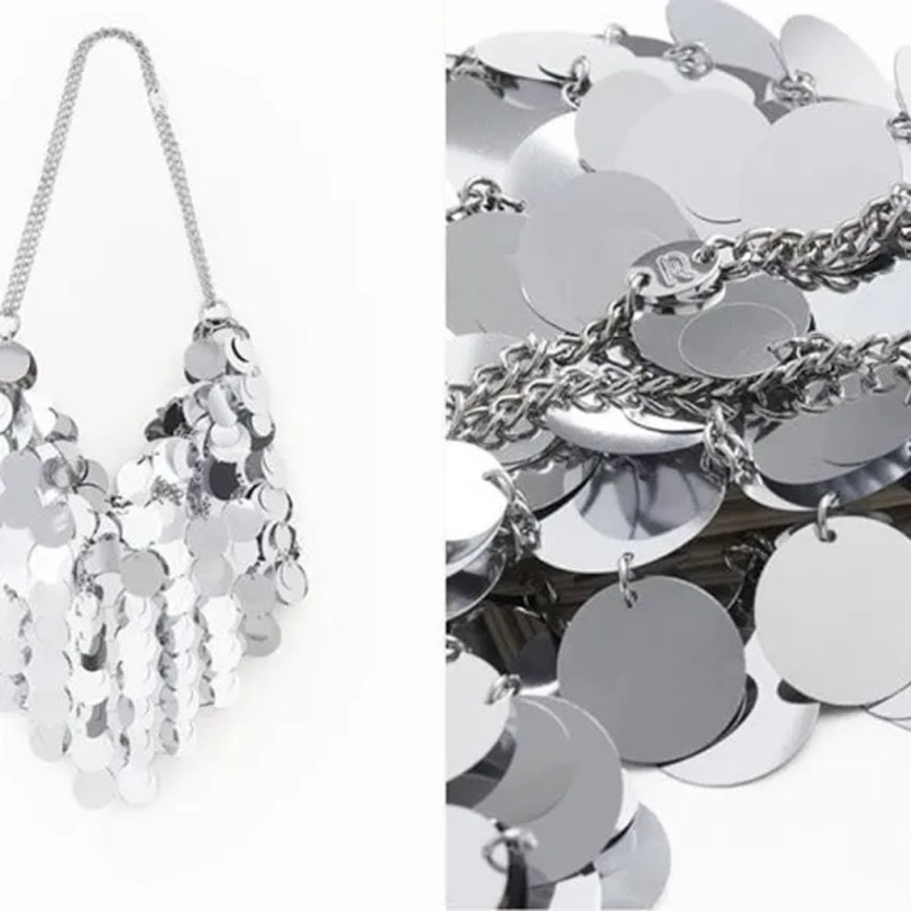 Paco Rabanna x H&M Silver Disc bag